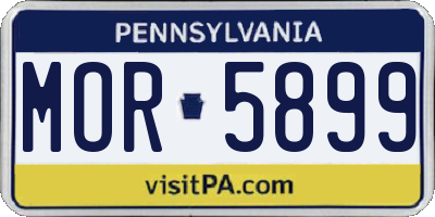 PA license plate MOR5899