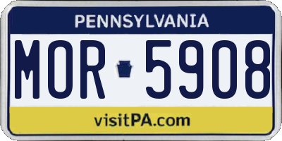 PA license plate MOR5908