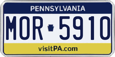 PA license plate MOR5910