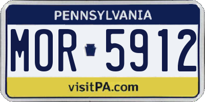 PA license plate MOR5912