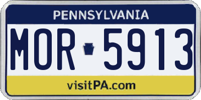 PA license plate MOR5913