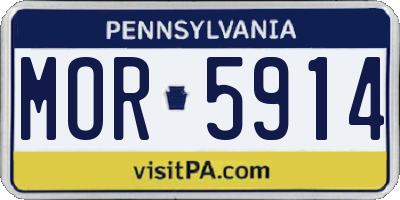 PA license plate MOR5914