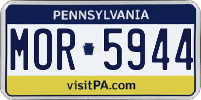 PA license plate MOR5944