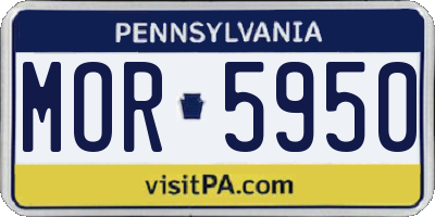 PA license plate MOR5950