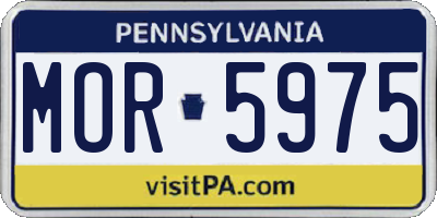 PA license plate MOR5975