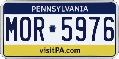 PA license plate MOR5976