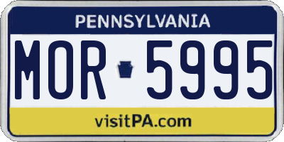 PA license plate MOR5995