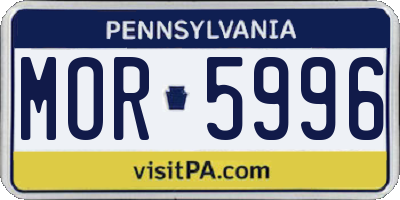 PA license plate MOR5996