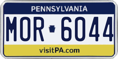 PA license plate MOR6044
