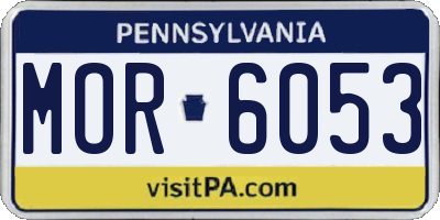 PA license plate MOR6053