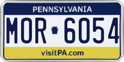 PA license plate MOR6054