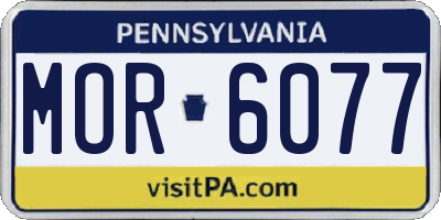 PA license plate MOR6077