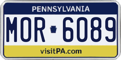 PA license plate MOR6089