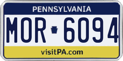 PA license plate MOR6094