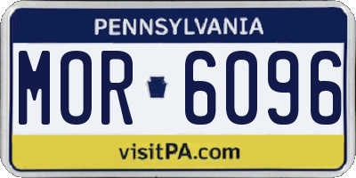 PA license plate MOR6096