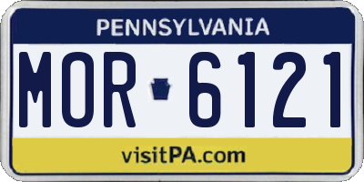 PA license plate MOR6121