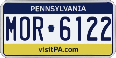 PA license plate MOR6122