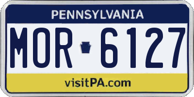 PA license plate MOR6127