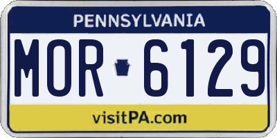 PA license plate MOR6129
