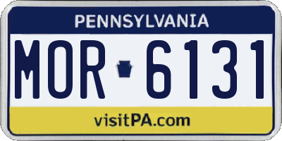 PA license plate MOR6131
