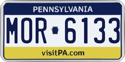 PA license plate MOR6133