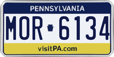 PA license plate MOR6134