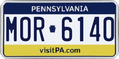 PA license plate MOR6140
