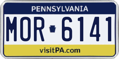 PA license plate MOR6141