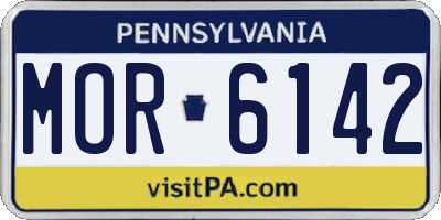 PA license plate MOR6142
