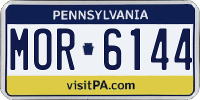 PA license plate MOR6144