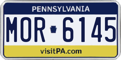 PA license plate MOR6145
