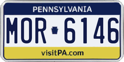 PA license plate MOR6146