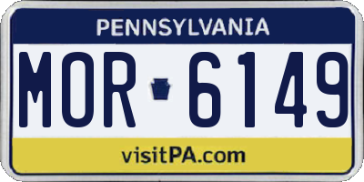 PA license plate MOR6149