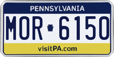 PA license plate MOR6150