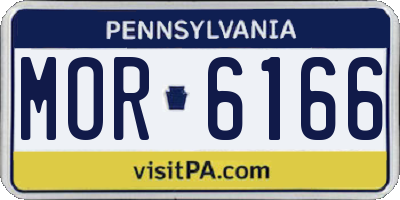 PA license plate MOR6166