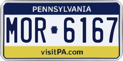 PA license plate MOR6167