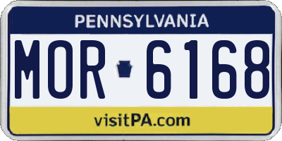 PA license plate MOR6168
