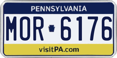 PA license plate MOR6176