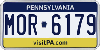 PA license plate MOR6179