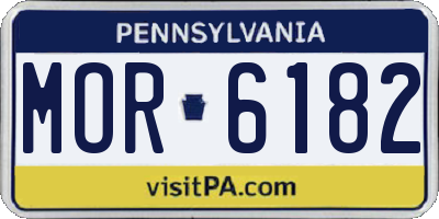 PA license plate MOR6182