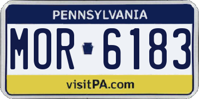 PA license plate MOR6183
