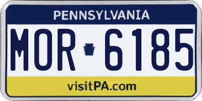PA license plate MOR6185