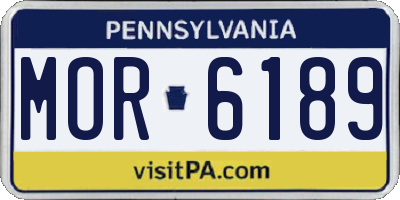 PA license plate MOR6189