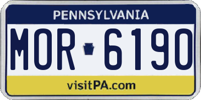 PA license plate MOR6190