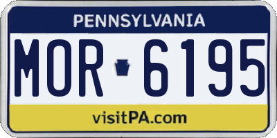 PA license plate MOR6195