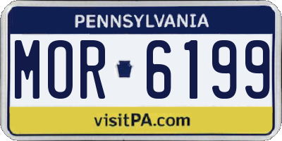 PA license plate MOR6199