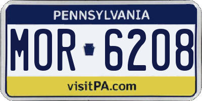 PA license plate MOR6208