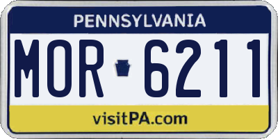 PA license plate MOR6211