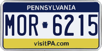 PA license plate MOR6215