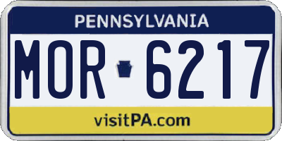 PA license plate MOR6217